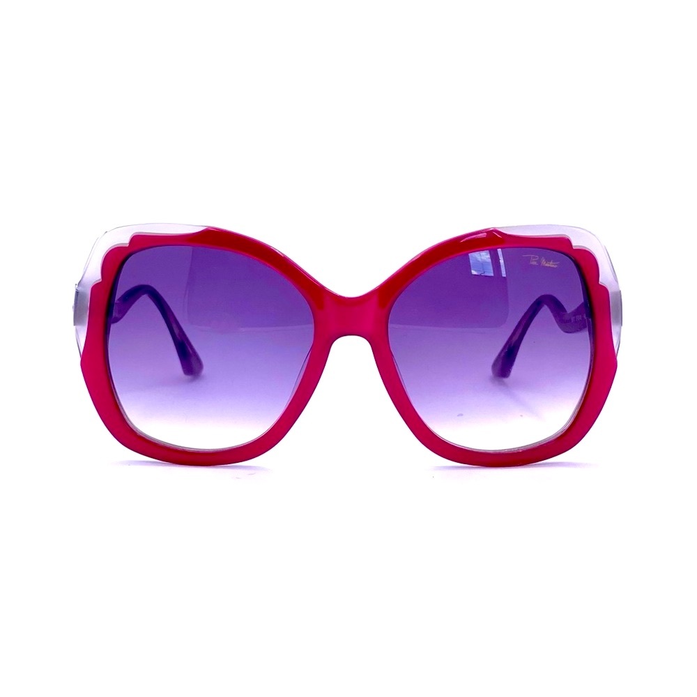 Pier Martino Sunglasses Blush Crystal Grey Acetate Made in Italy 8277C3 New